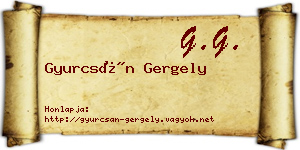Gyurcsán Gergely névjegykártya
