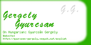 gergely gyurcsan business card
