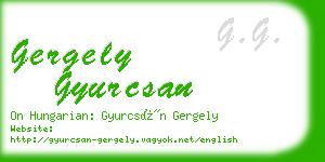 gergely gyurcsan business card